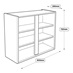 800mm Full Height Wall Cabinet Line Drawing