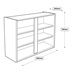 900 Full Height Wall Cabinet Line Drawing