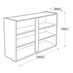 1000 Full Height Wall Cabinet Line Drawing