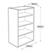 500mm Tall Wall Cabinet Line Drawing