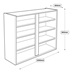 1000mm Tall Wall Cabinet Line Drawing
