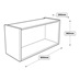 600mm Hob Wall Cabinet Line Drawing