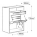 600mm Full Height Pull Down Cabinet Line Drawing