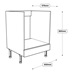 600mm Built Under Cabinet Line Drawing