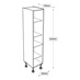 300mm Larder Tower Cabinet Line Drawing