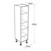 500mm Larder Tower Cabinet Line Drawing