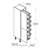 Standard 300mm Pull Out Larder Cabinet Line Drawing