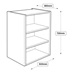 500 x 390mm Full Height Wall Cabinet Line Drawing