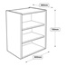 600 x 390mm Full Height Wall Cabinet Line Drawing