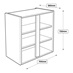 700 x 390mm Full Height Wall Cabinet Line Drawing