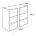 900 x 390mm Full Height Wall Cabinet Line Drawing