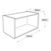 600 x 390mm Hob Wall Cabinet Line Drawing