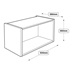 500 x 390mm Half Height Wall Cabinet Line Drawing