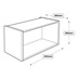 600 x 390mm Half Height Wall Cabinet Line Drawing