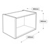 450 x 390mm Half Height Wall Cabinet Line Drawing