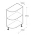 300mm Curved Base Cabinet Line Drawing