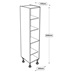 Tall 300 Larder Cabinet Line Drawing