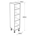 Tall 500 Larder Cabinet Line Drawing