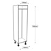 600 Tall Fridge Freezer Appliance Tower Cabinet Line Drawing