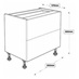 Cushion Close 800mm 2 Drawer Base Cabinet Line Drawing