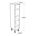 300mm Larder Cabinet Line Drawing