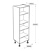 600mm Larder Cabinet Line Drawing