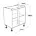 700mm Hi-Line Base Cabinet Line Drawing