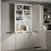 White 1222mm x 800mm x 575mm Ready Assembled Larder Top Tower Cabinet in Hockley Super Matt Sand Grey