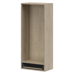 Natural Oak 500mm Tall Glass Wall Cabinet