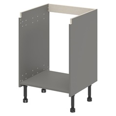Croft Grey 750mm x 600mm x 575mm Ready Assembled Handleless Built Under Oven Housing Base Cabinet