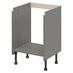 Croft Grey 750mm x 600mm x 575mm Ready Assembled Handleless Low Built Under Oven Housing Base Cabinet