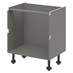 Croft Grey 750mm x 800mm x 575mm Ready Assembled Handleless Double Cut Out Drawer Base Cabinet