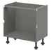 Croft Grey 750mm x 900mm x 575mm Ready Assembled Handleless Double Cut Out Drawer Base Cabinet