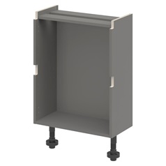 Croft Grey 750mm x 600mm x 290mm Ready Assembled Handleless Drawer Base Cabinet