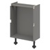 Croft Grey 750mm x 600mm x 290mm Ready Assembled Handleless Drawer Base Cabinet