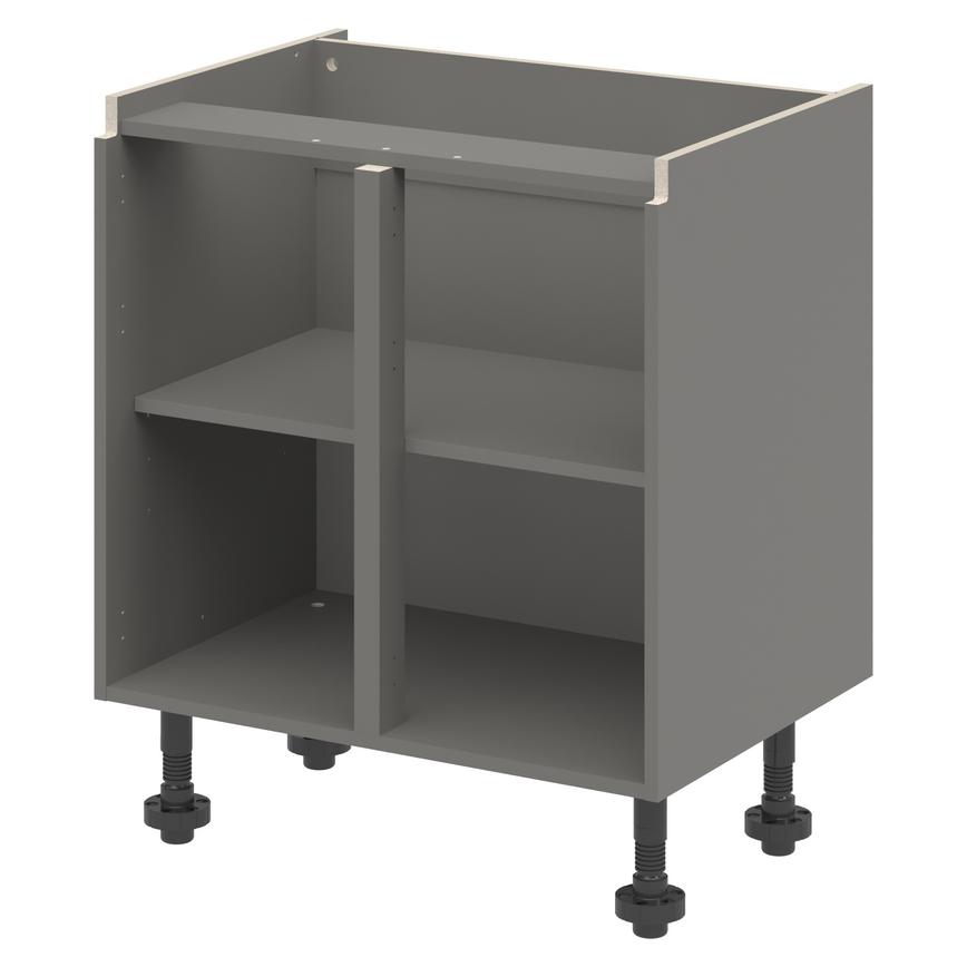 Croft Grey 750mm x 800mm x 575mm Ready Assembled Handleless Base Cabinet