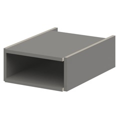 Croft Grey 180mm x 400mm x 575mm Ready Assembled Handleless Larder Top Box