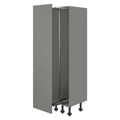 Croft Grey 500mm Ready Assembled Pre-Fitted Frame Only Mounted Pull Out Handleless Larder Cabinet