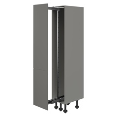 Croft Grey 400mm Ready Assembled Pre-Fitted Frame Only Mounted Pull Out Handleless Larder Cabinet