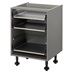 Croft Grey 720mm x 600mm x 575mm Ready Assembled Pre-Fitted Blum 3 Drawer Base Cabinet
