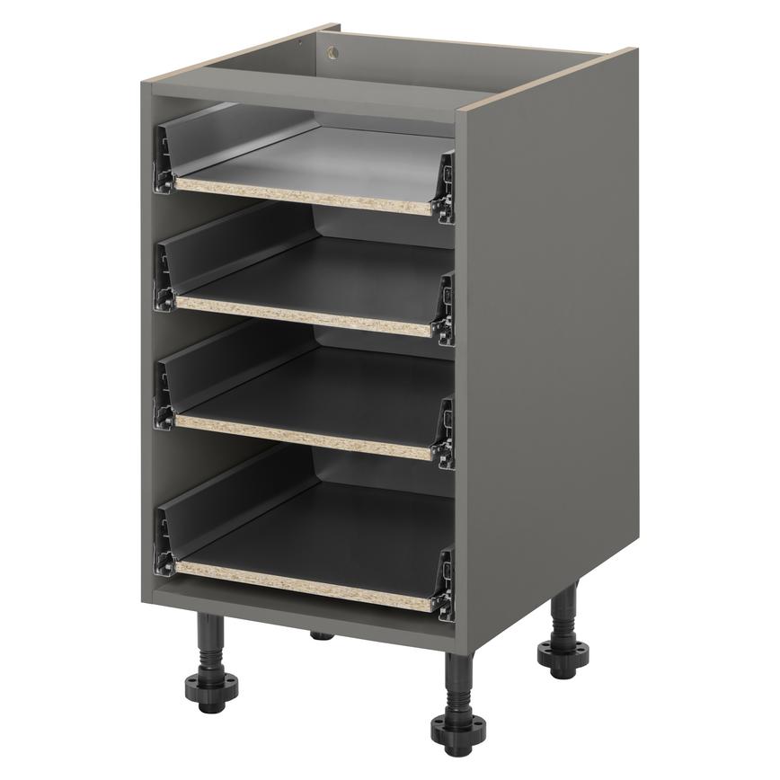 Croft Grey 720mm x 500mm x 575mm Ready Assembled Pre-Fitted Blum 4 Drawer Base Cabinet