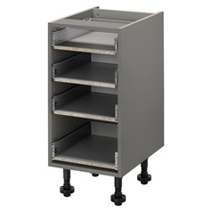 Croft Grey 720mm x 400mm x 575mm Ready Assembled Pre-Fitted 4 Drawer Base Cabinet