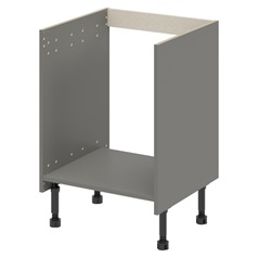 Croft Grey 720mm x 600mm x 575mm Ready Assembled Low Built Under Oven Housing Base Cabinet