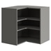 Croft Grey 720mm x 631mm x 631mm Ready Assembled Corner Wall Cabinet