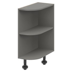 Croft Grey 720mm x 300mm x 575mm Ready Assembled Curved Base Cabinet