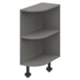 Croft Grey 720mm x 300mm x 575mm Ready Assembled Curved Base Cabinet