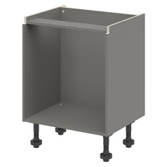 Croft Grey 750mm x 700mm x 575mm Ready Assembled Handleless Single Cut Out Drawer Base Cabinet