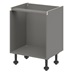 Croft Grey 750mm x 700mm x 575mm Ready Assembled Handleless Single Cut Out Drawer Base Cabinet
