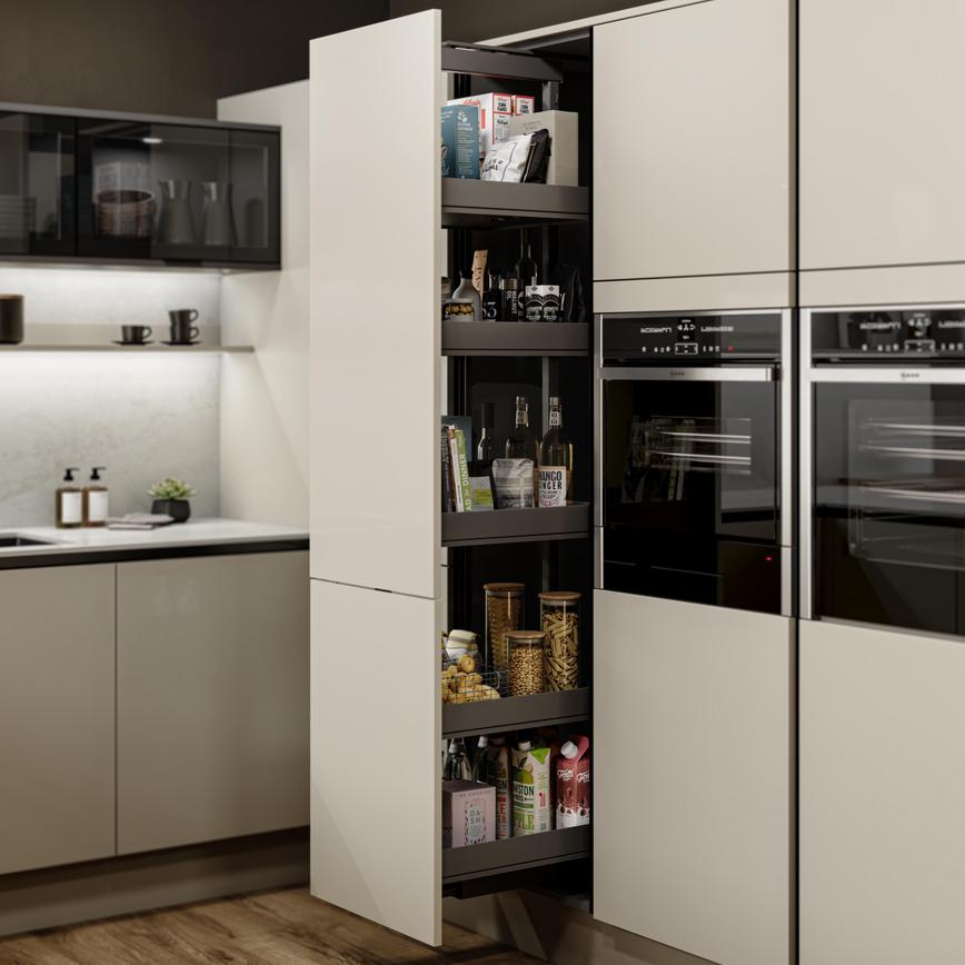 Upgrade Pull-Out Larder Frame Only Croft Grey Handleless