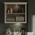 Open Cabinet with 800 Plate Rack and Square Sensio Horizon LED Light